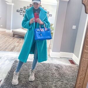 MaxMara Turquoise Teddy Jacket